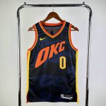 NBA 0 Westbrook OKC Thunder 23-24 city Maillot imprimé